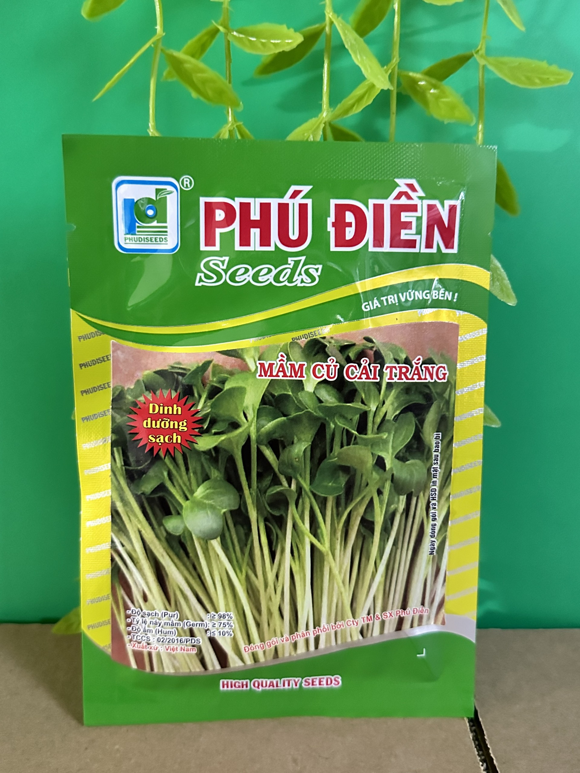 Hạt giống rau mầm củ cải trắng