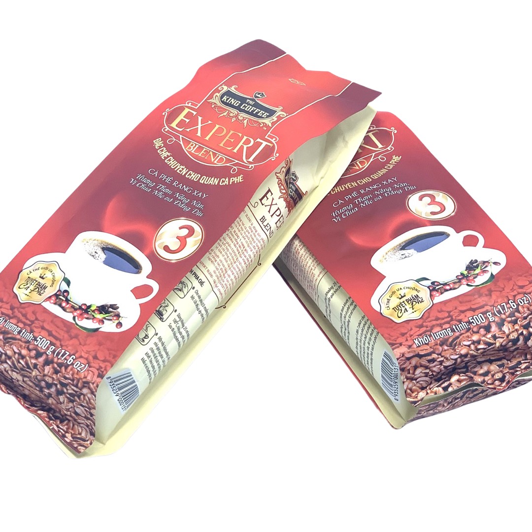 Combo 02 Gói Cà phê rang xay King Coffee Expert Blend 3 (500g/Bịch)