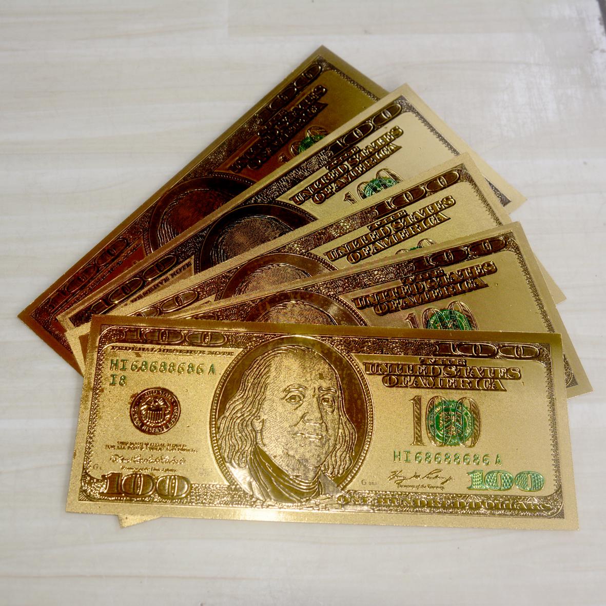 [HCM]Bộ 5 tờ 100 Mỹ kim bỏ ví-lì xì