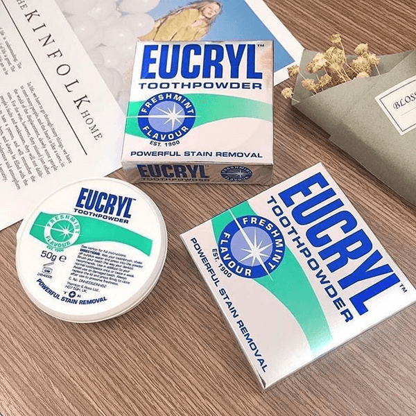 Bột Làm Trắng Răng Eucryl 50g Tẩy Trắng Răng Thật [CHÍNH HÃNG 100%]