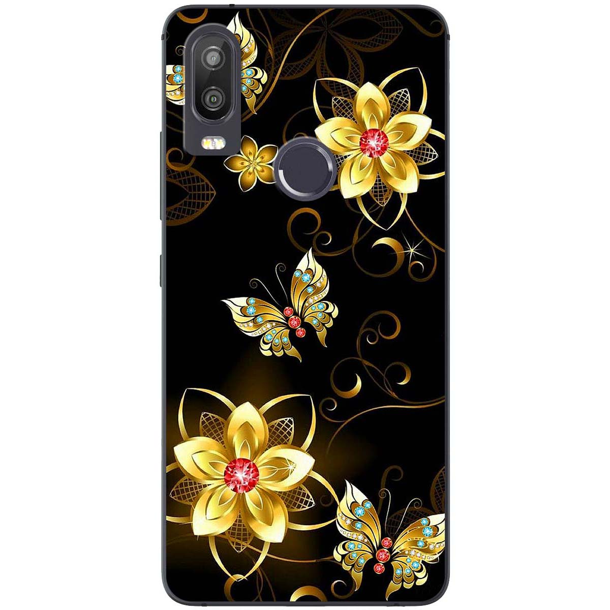 Ốp lưng dành cho Vsmart Active 1, Active 1+, Active 3, Live, Live 4 mẫu Hoa bướm vàng