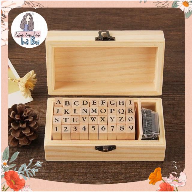 Bộ Dấu Gỗ Chữ Cái Và Số (Có Ảnh Thật)