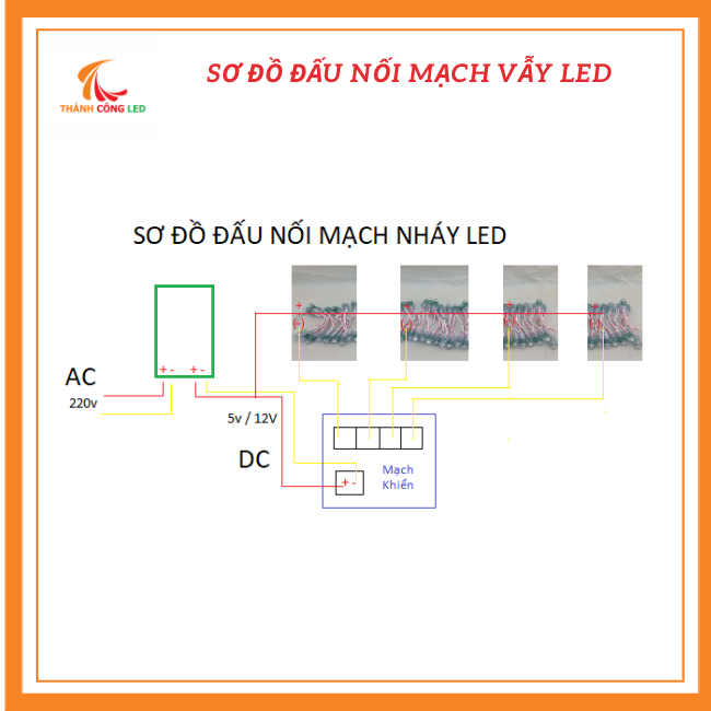 Mạch nháy LED vẫy 6 cổng 8A ( dùng cho LED ruồi, F5 ... điện áp 5V hoặc 12V )