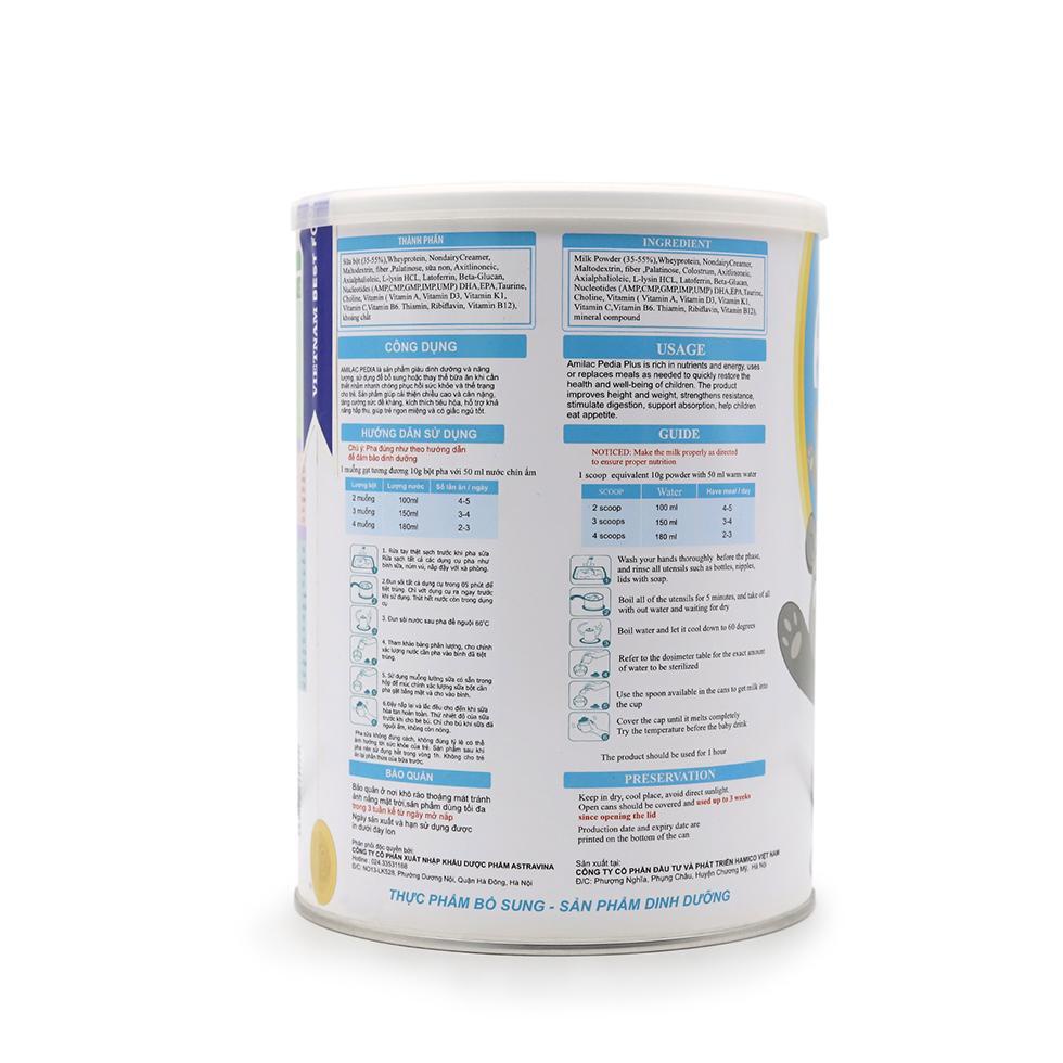 Sữa Amilac Pedia 2 (900g)
