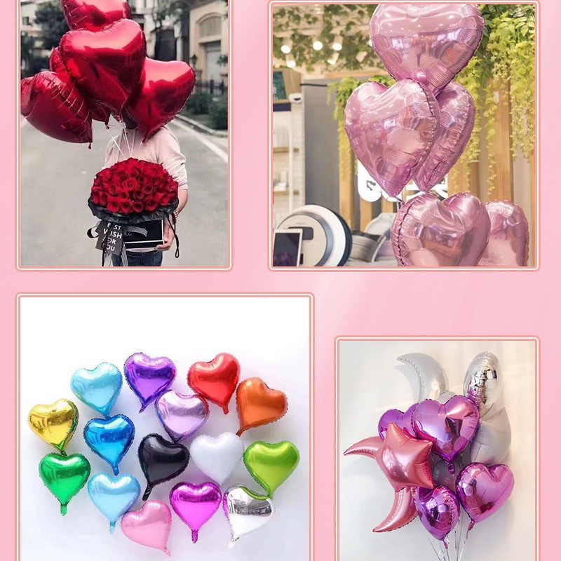 [HCM]Bong bóng kiếng trái tim size lớn 80cm
