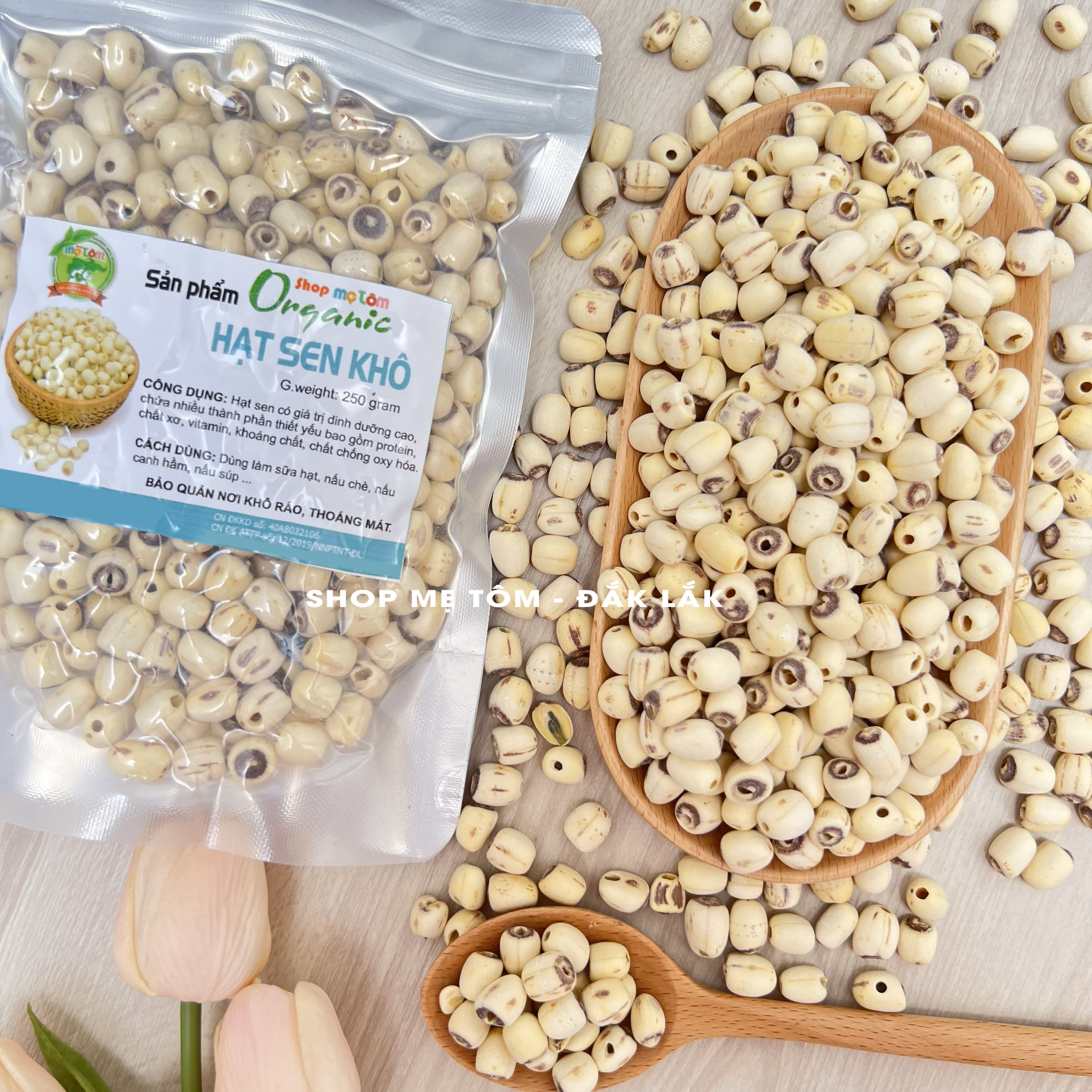 HẠT SEN KHÔ NGON CHUẨN BÙI SHOP MẸ TÔM