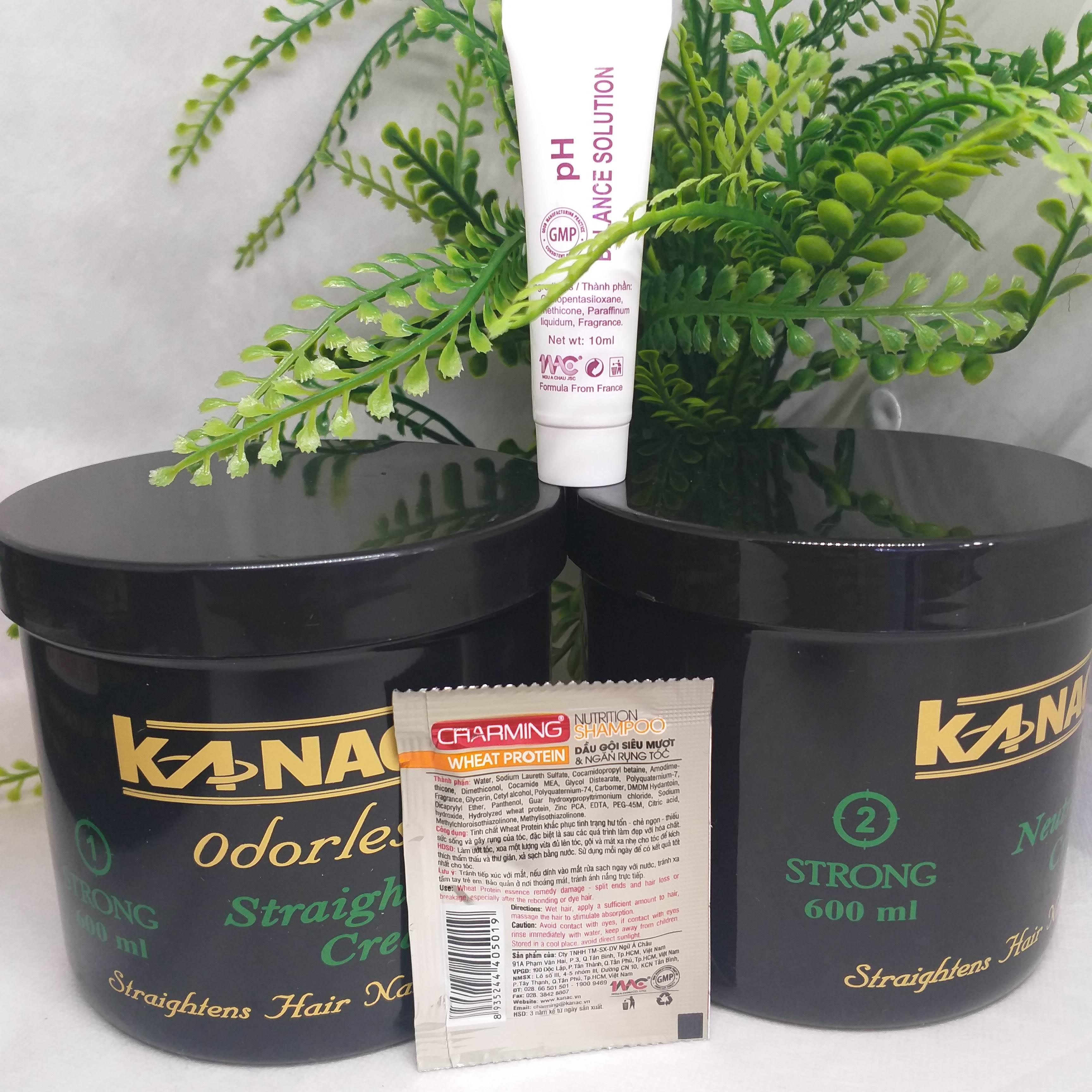 [HCM]Kem duỗi tóc Kanac đen hộp 600ml x 2