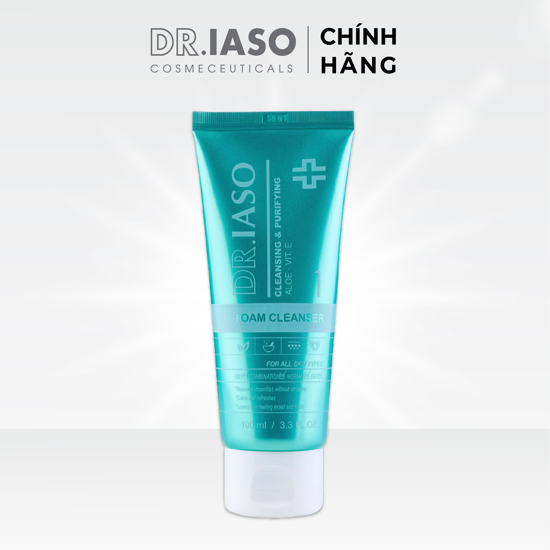 D32 Sữa rửa mặt tạo bọt - Foam Cleanser 100ml - Dr IASO