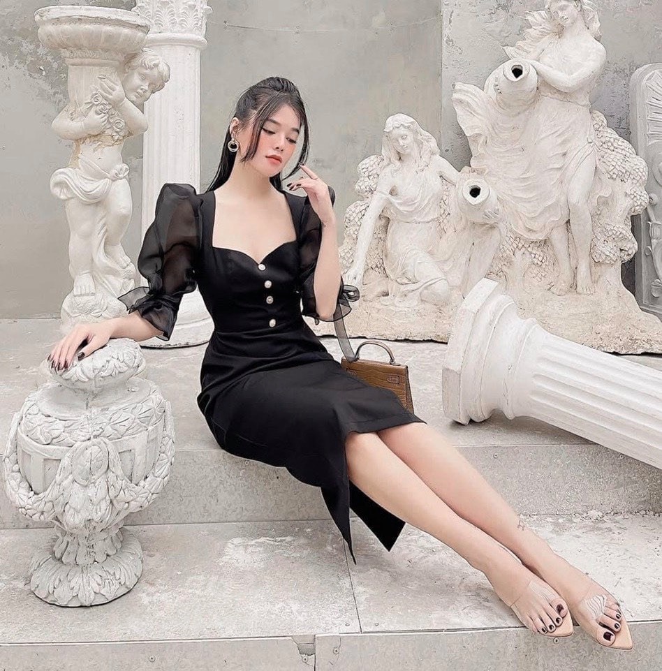 [HCM]Váy ôm body đầm dự tiệc váy form dày chất vải cotton mỹ cao cấp thiết kế trẻ trung sang trọng quyến rũ thời trang thỏ tây shop94 ts653