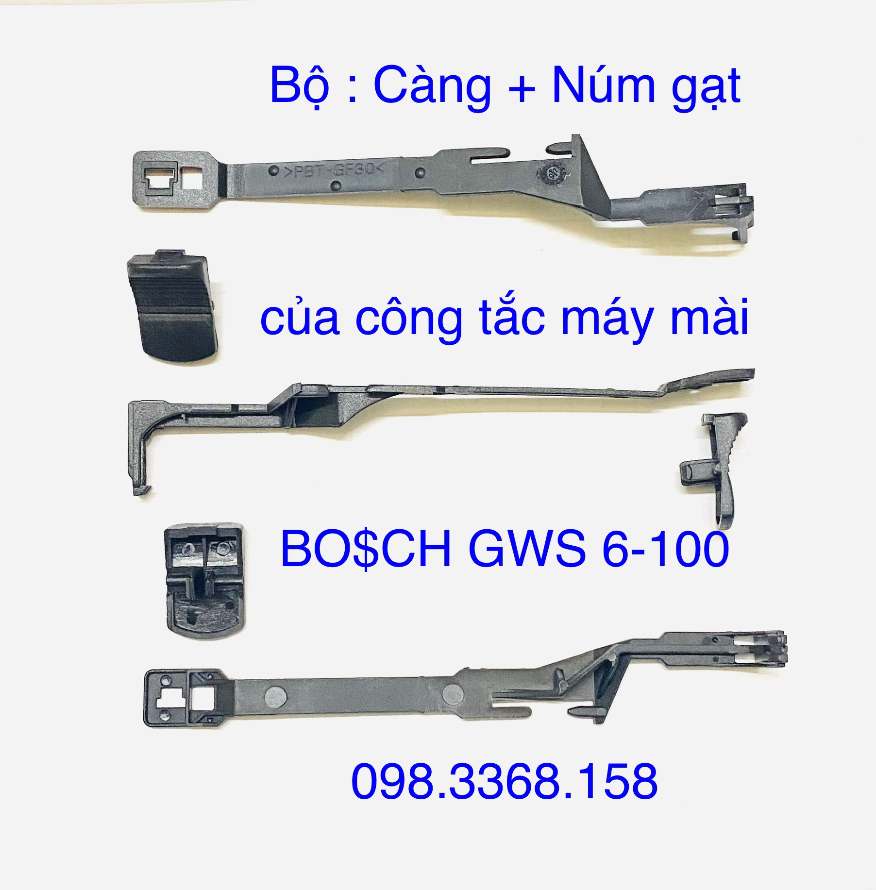 CÔNG TẮC MÁY MÀI BO.S.CH GWS6-100 SIN ( BỘ CÀNG + NÚM GẠT + CÔNG TẮC )