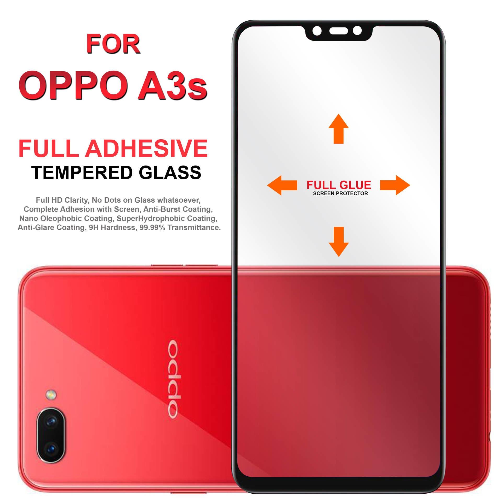 Cường lực full màn cho Oppo A3s (Đen)