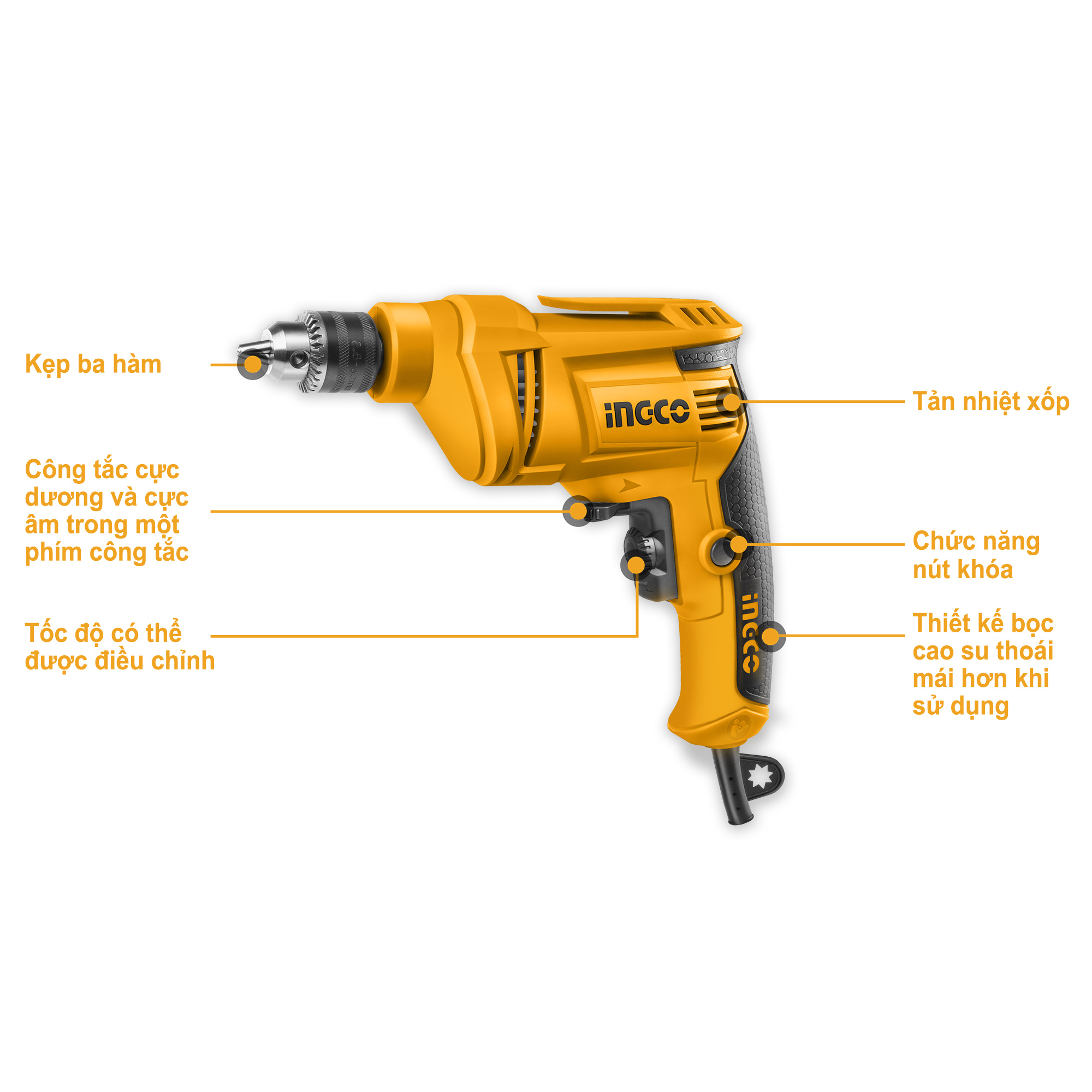 Máy khoan điện 450W INGCO  ED4508