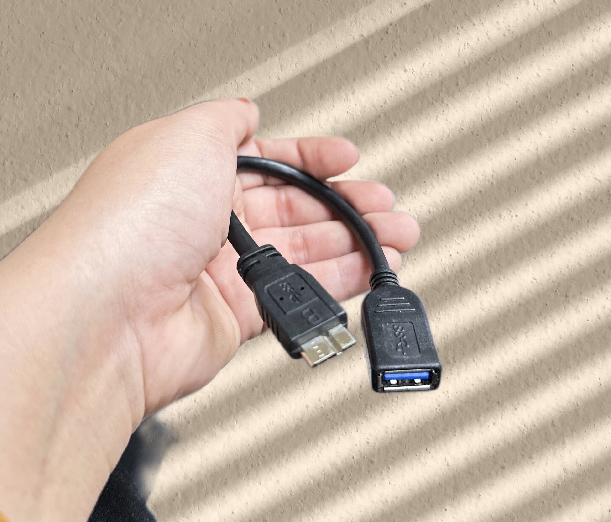 Micro usb 3.0 male-usb 3.0 female cable