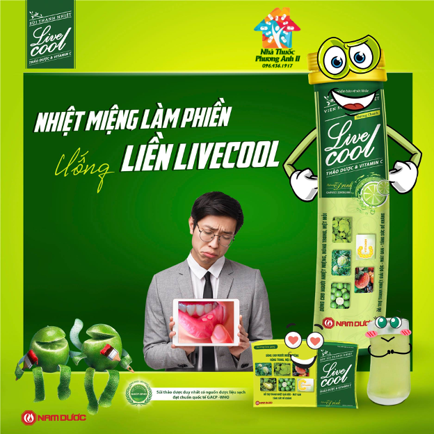 [HCM]Bột sủi thanh nhiệt Live Cool