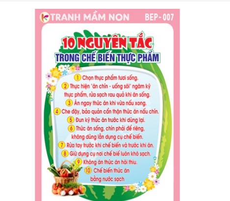 Trang trí nhà bếp mầm non - bep-007