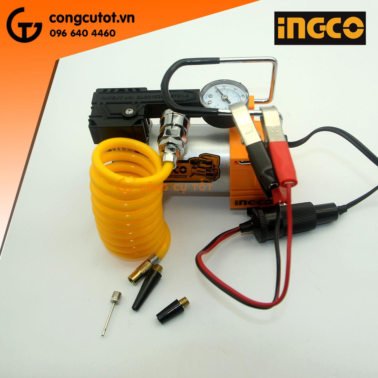 Máy bơm xe ô tô chạy ắc quy 12V Ingco AAC1401