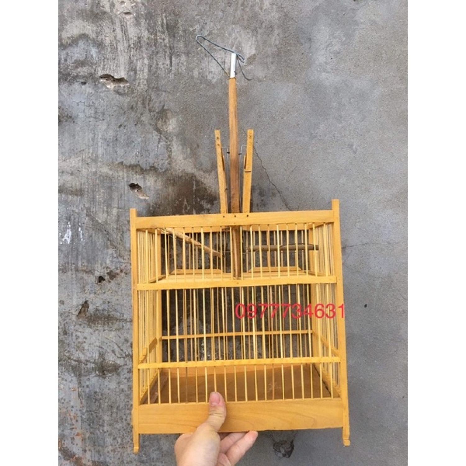 Lồng bẫy chim vành khuyên, hút mật, ốc mít, hai cửa gỗ Huế Lồng chim Huyền Trần