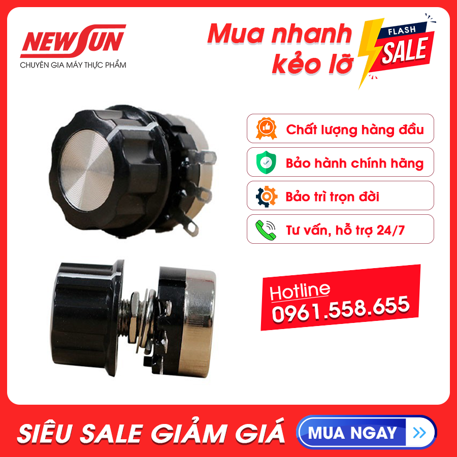 Combo 2 Chiết Áp Nồi nấu phở ( núm vặn to nhỏ)  NEWSUN