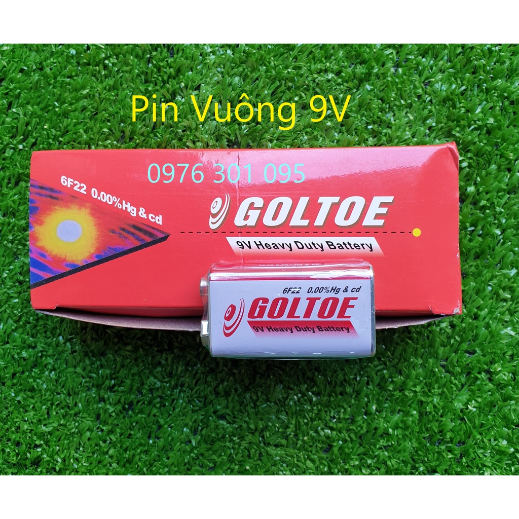 [Hộp 10 Viên] PIN VUÔNG 9V GOLTOE THÔNG DỤNG