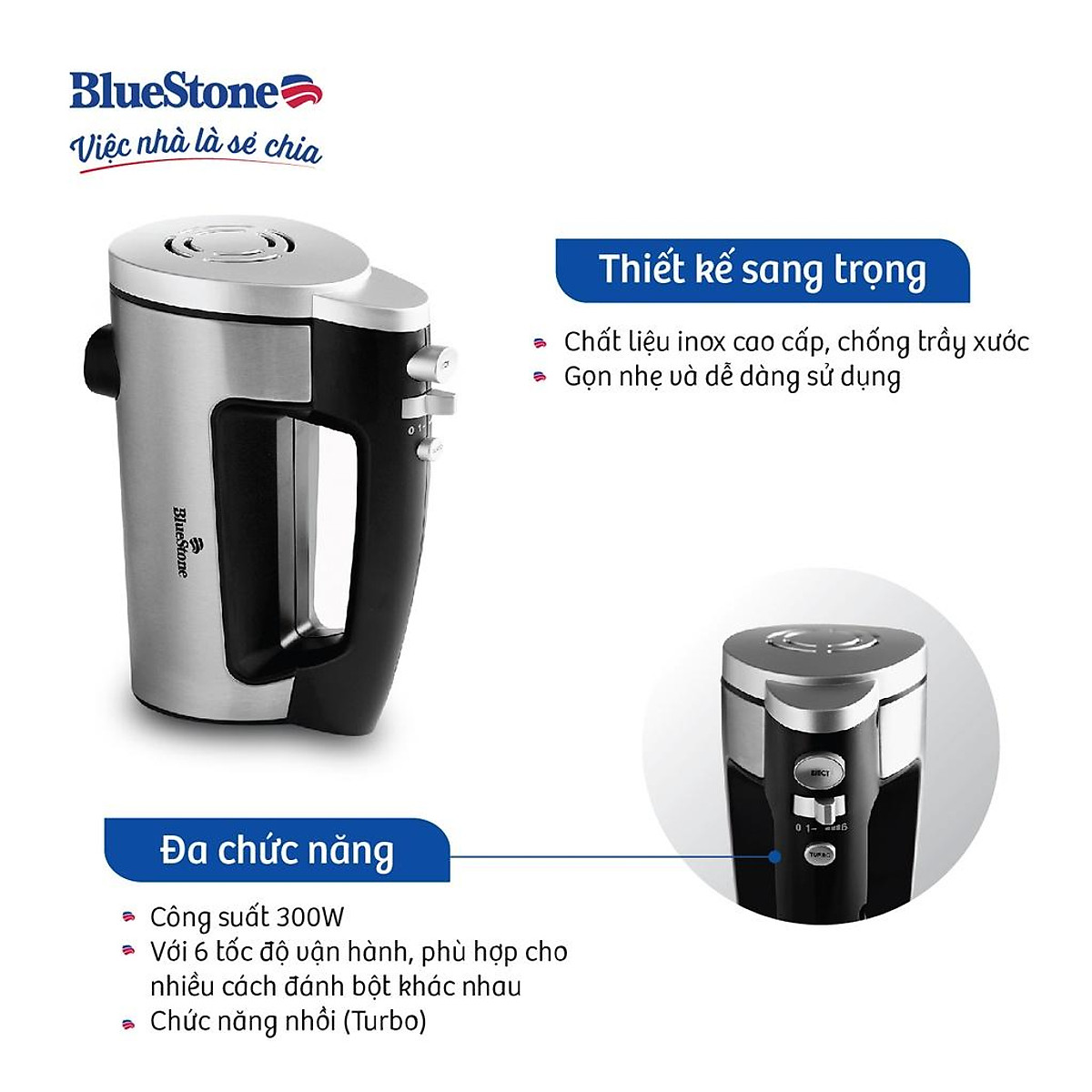 Máy Đánh Trứng Bluestone HMB-6333S
