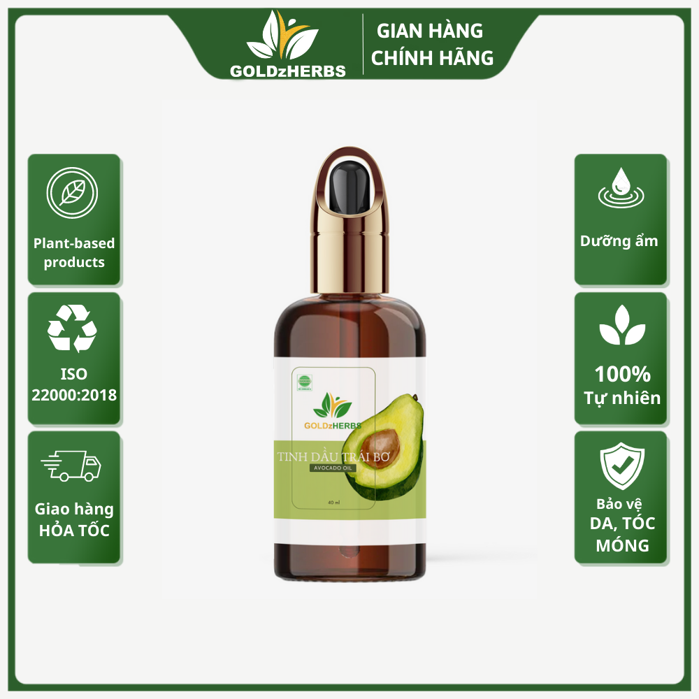 [Tinh Dầu] Tinh Dầu Trái Bơ GoldzHerbs, 100% thiên nhiên