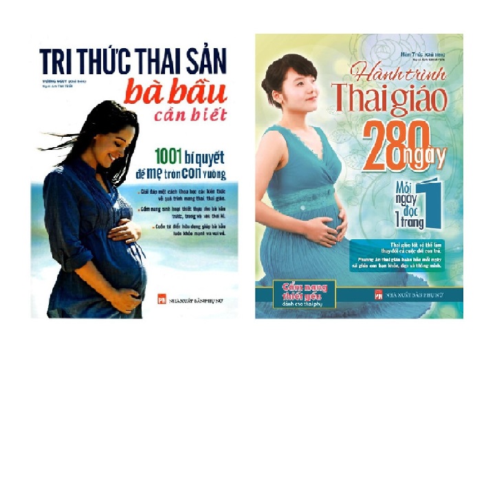 Sách - Combo Sách Dành Cho Mẹ Bầu Tri Thức Thai Sản Bà Bầu Cần Biết + Hành