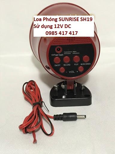 Loa Phóng thanh SH19 Sử dụng 12V DC