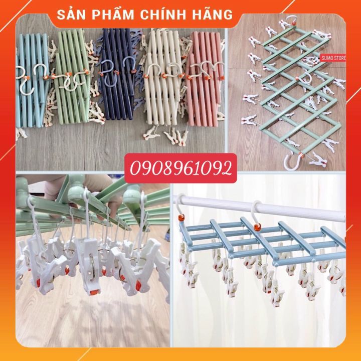 Móc xếp gọn phơi đồ cho bé 29 kẹp