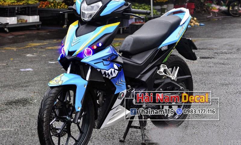 Bộ Tem Trùm Winner 150 Cá Mập Xanh Trắng
