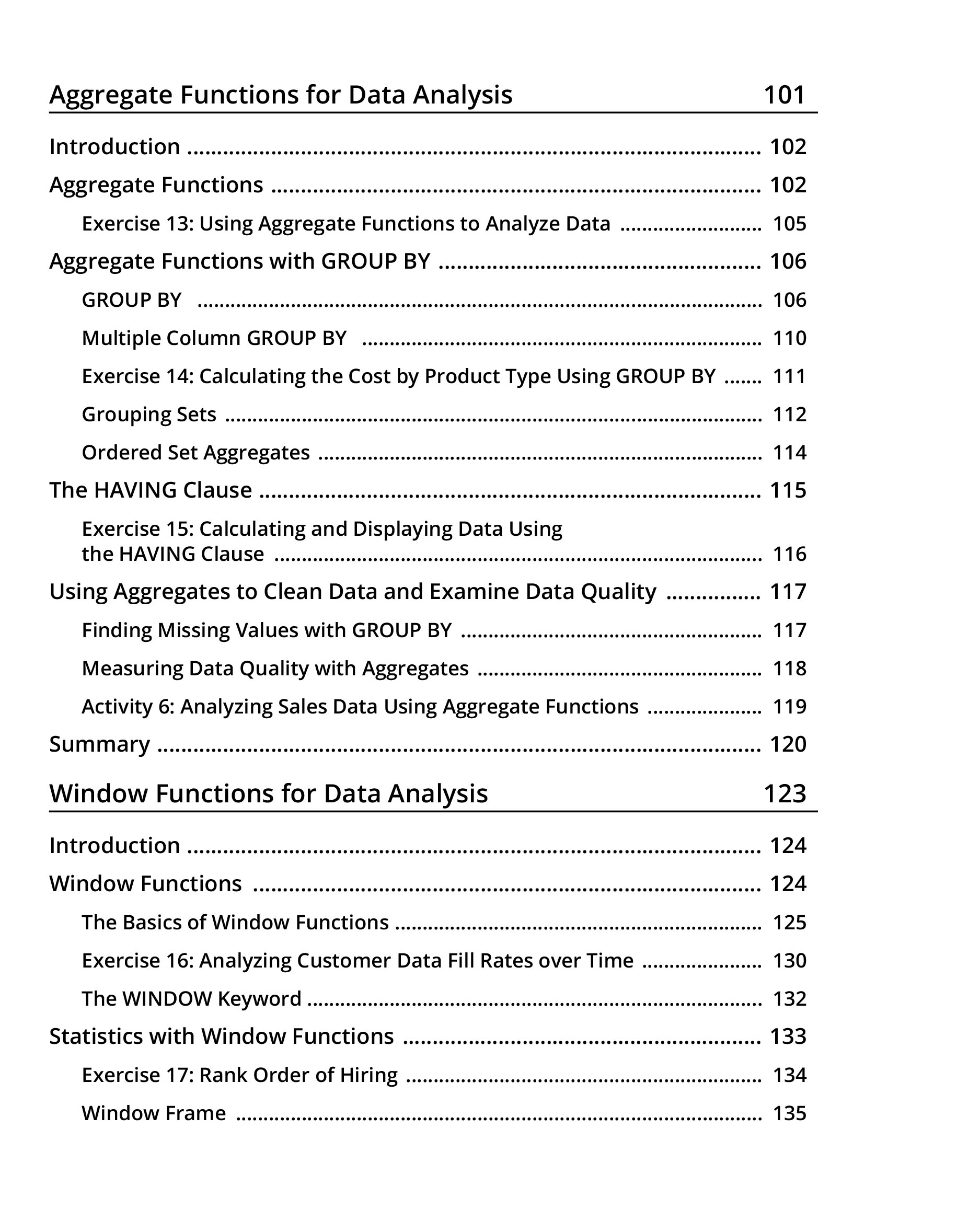 SQL for Data Analytics