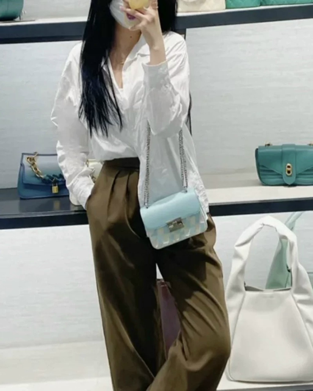 Túi đeo chéo nữ ô trám size 18cm CK2-80701218