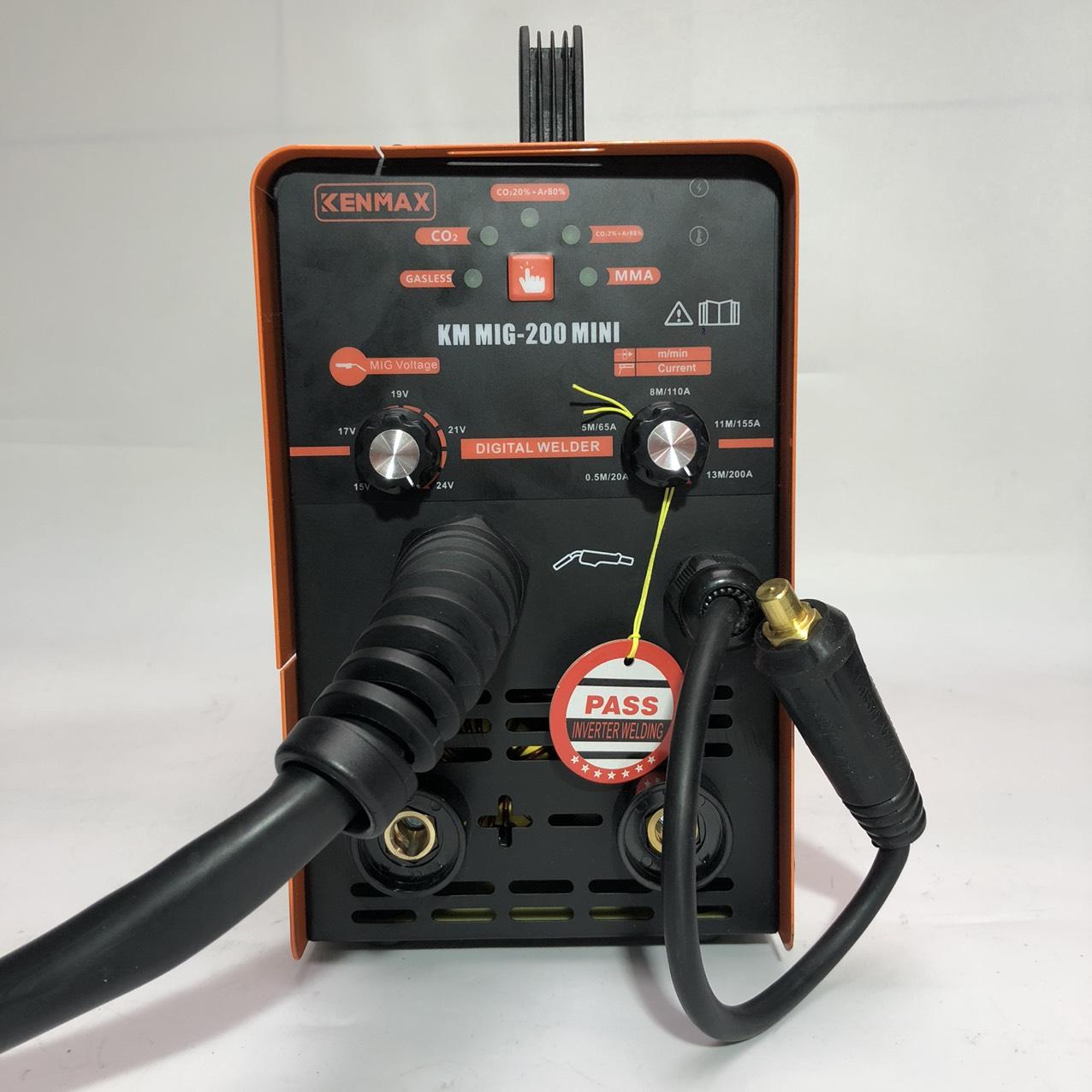 Máy Hàn Mig Mini 200 KENMAX Kèm cuộn hàn sắt-Hàn Không Dùng Khí 3 Chức Năng - Bảo hành 12 tháng