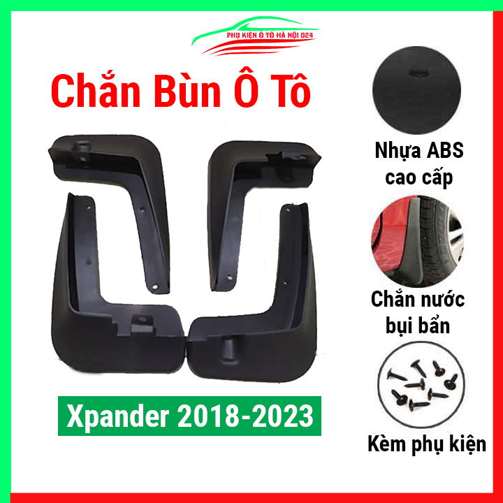 Bộ 4 tấm chắn bùn ô tô XPANDER 2018-2023 nhựa cao cấp, ốp chắn bùn xe hơi có kèm ốc gắn
