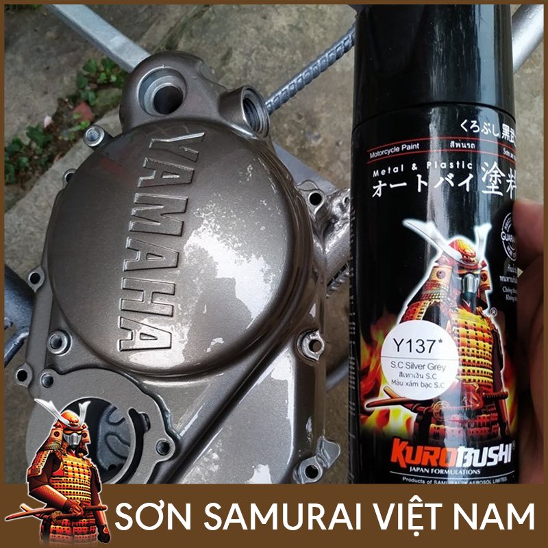 Sơn samurai Y137 - Chai sơn màu xám bạc sơn samurai