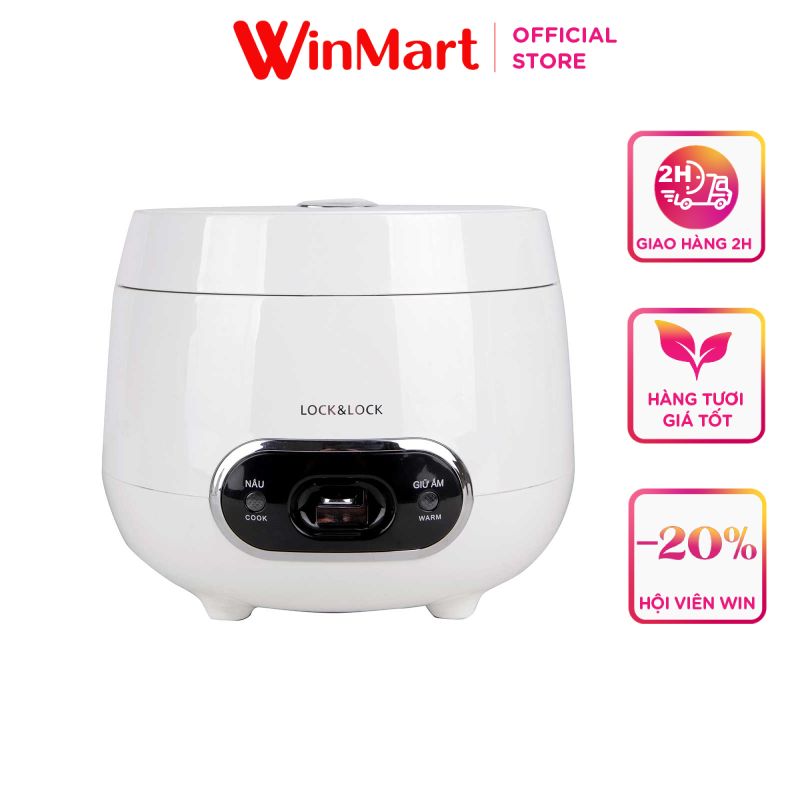 - nồi cơm điện lock & lock ejr426wht 0.8l màu trắng