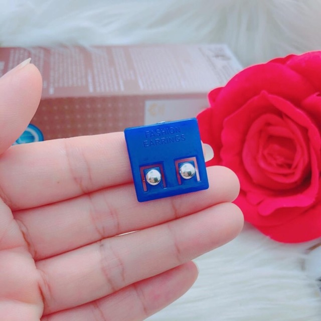 khuyên nụ tròn chuẩn bạc ta size 4ly - THJ SLIVER