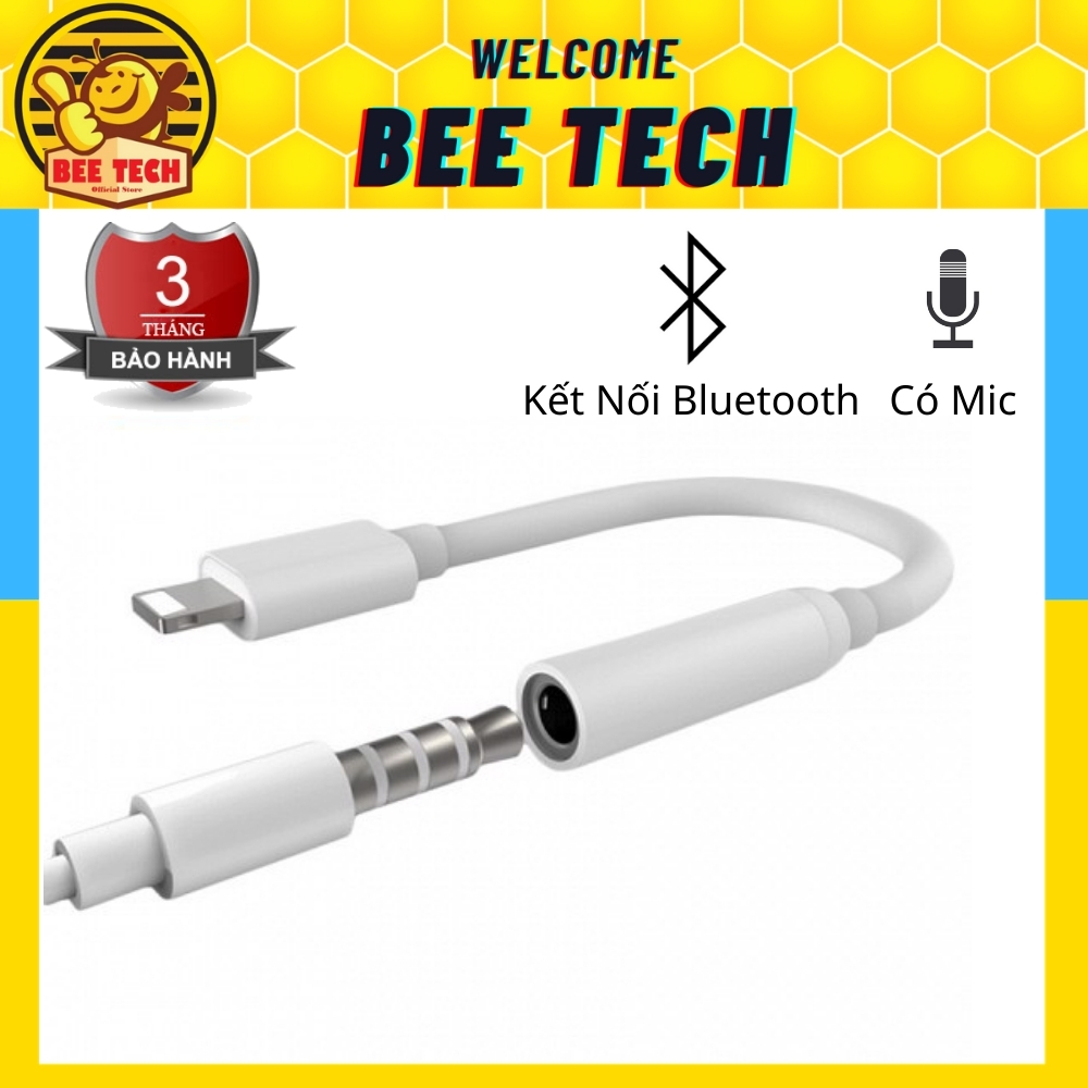 Jack chuyển đổi chân sạc thành cổng tai nghe 3.5mm cho iPhone có hỗ trợ mic đàm thoại- Beetech