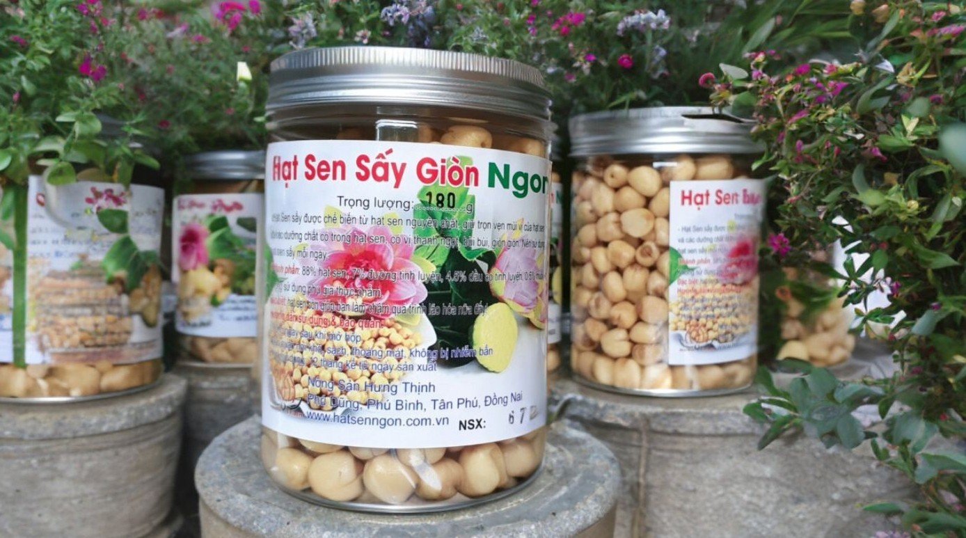 hạt sen sấy giòn ngon