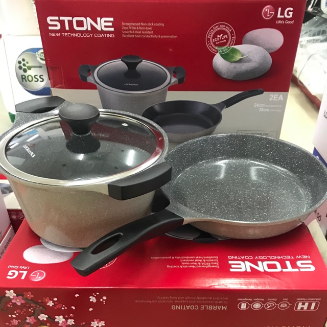 Bộ nồi chảo đá Lock & Lock