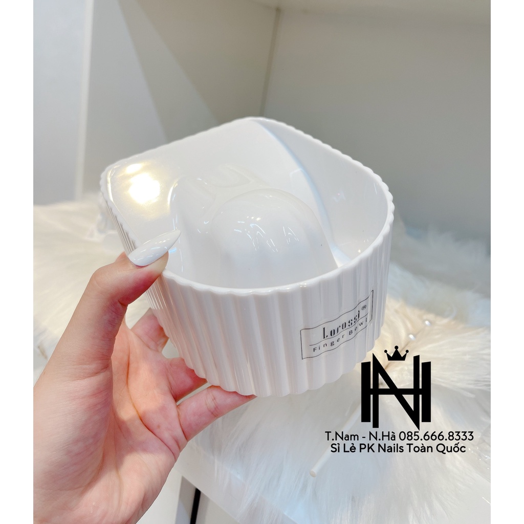 Bát ngâm tay meka trong suốt, bát ngâm tay làm nail cao cấp