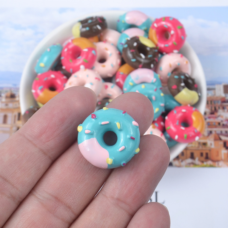 Combo 2 Charm Slime Squishy Bánh Donut nhiều màu