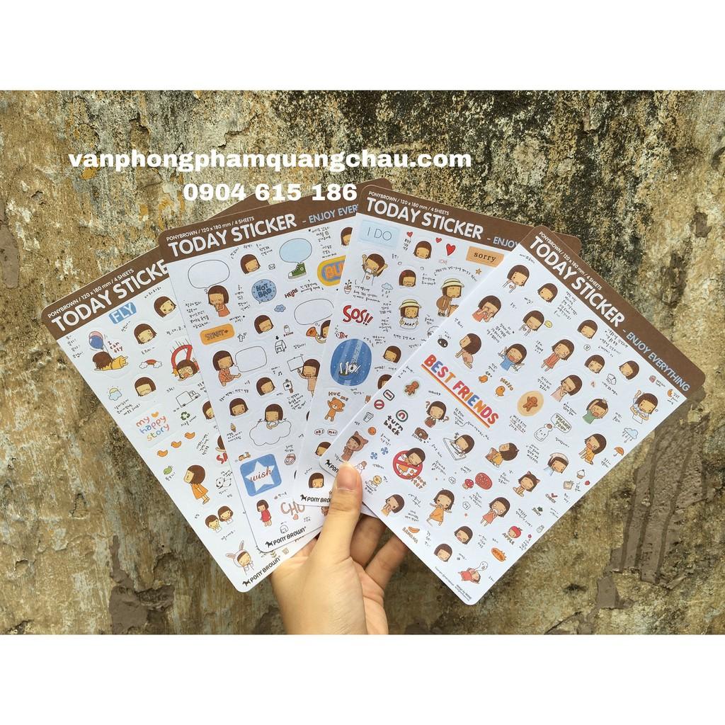Sticker dán Today - Ngày (4 tờ)