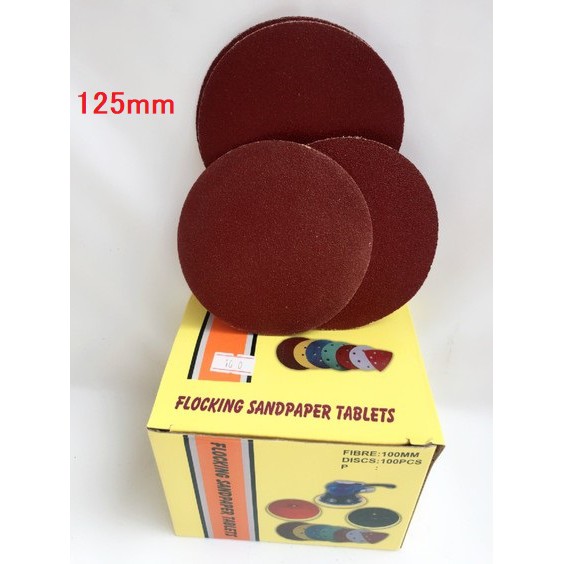 Nhám dán máy mài 125mm đủ size 40 đến 600