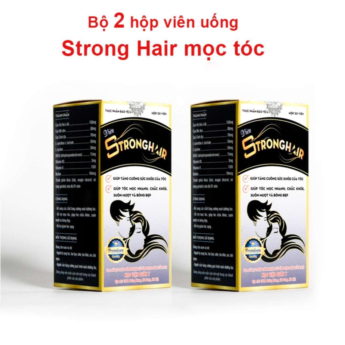 Bộ 2 hộp mọc tóc Strong Hair Học Viện Quân Y 30 viên