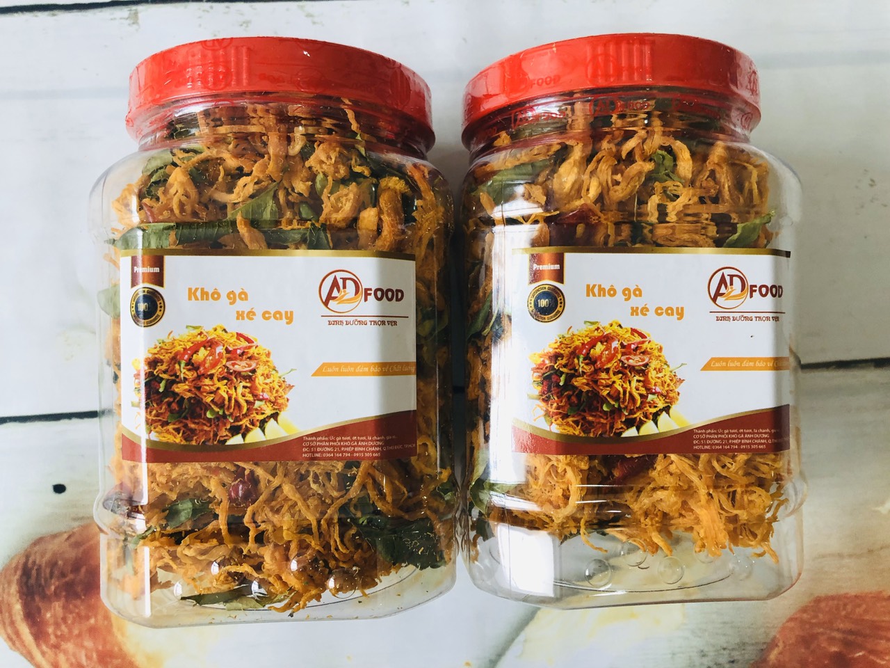500g khô gà xé cay lá chanh
