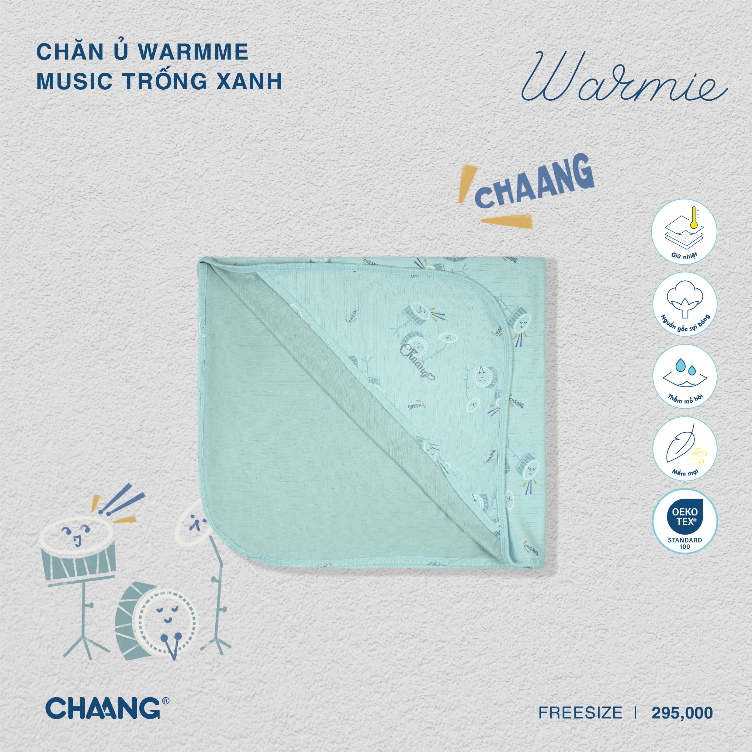[CHAANG] Chăn ủ Warmme 90x100cm Music Chaang