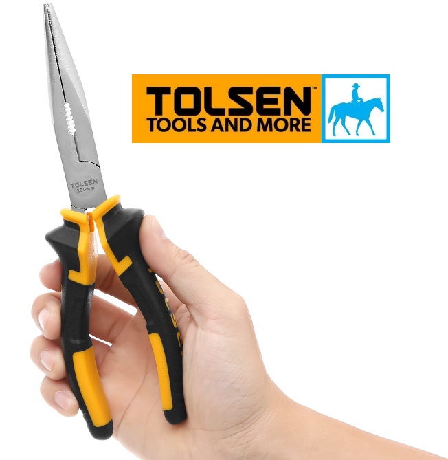 Kìm Mỏ Nhọn Dài 8inch 200mm Long Nose Pliers TOLSEN 10007