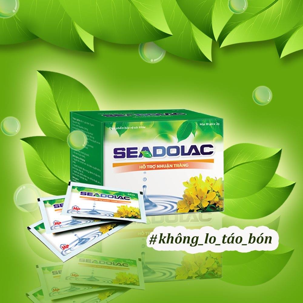 Cốm nhuận tràng - giảm táo bón seadolac hộp 30 gói - mediplantex