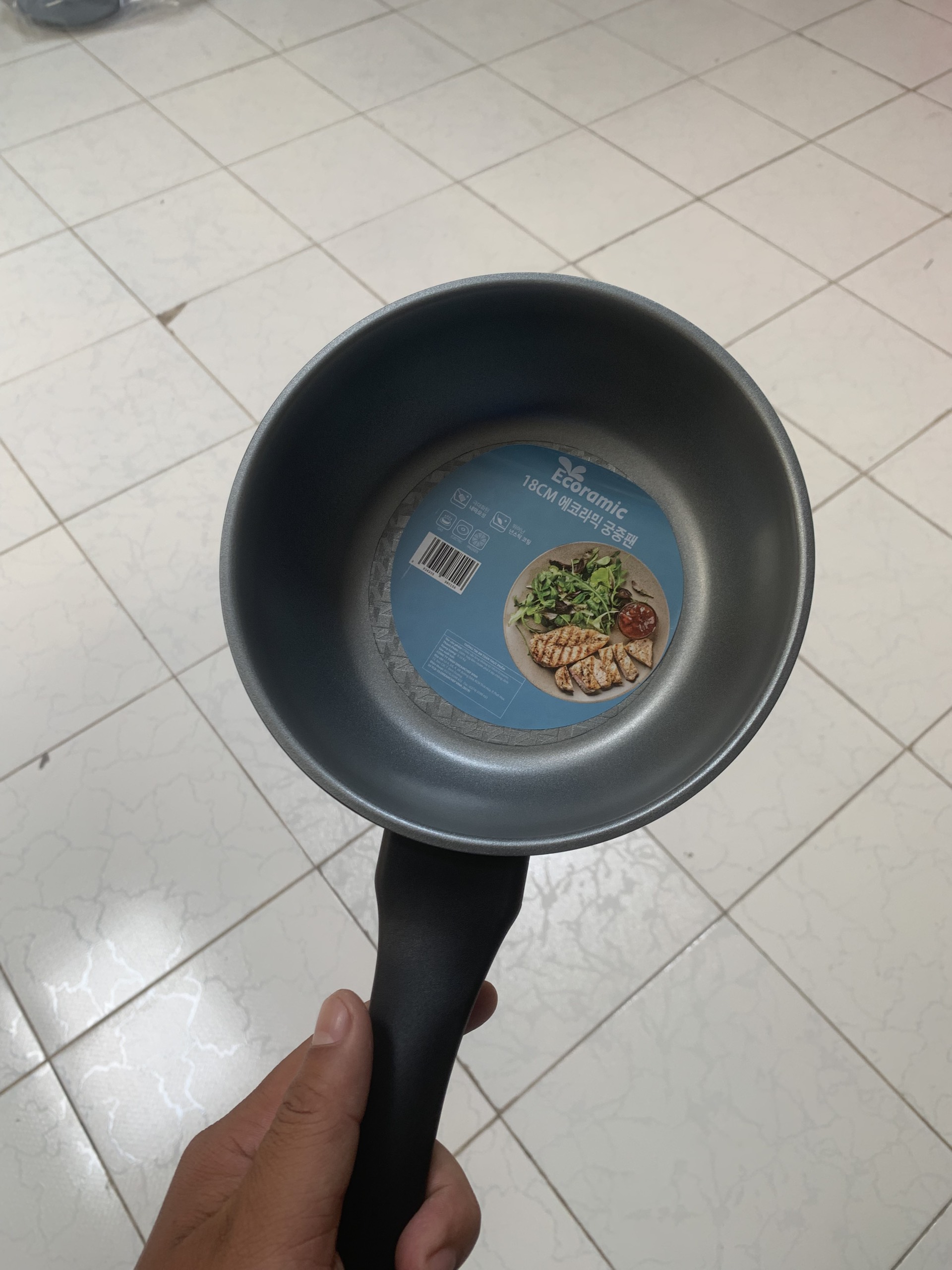 Chảo đúc 18cm không từ ecoramic