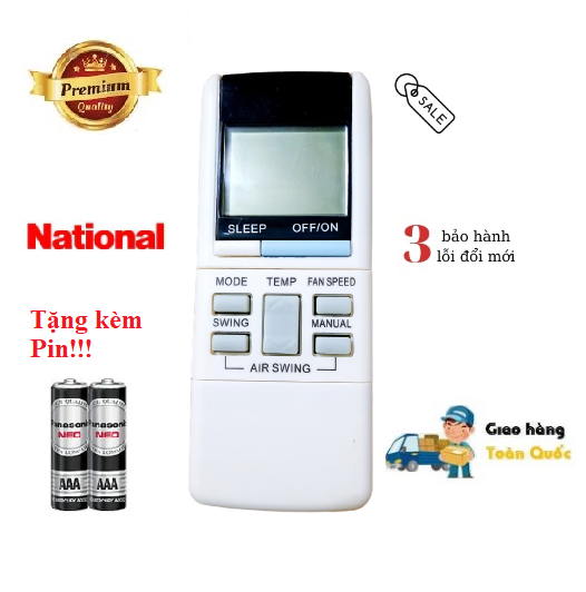 Điều khiển điều hòa National 1&2 chiều 9000BTU 12000BTU 18000BTU- Hàng tốt